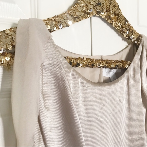 Jessica Simpson long champagne satin gown - Picture 6 of 7